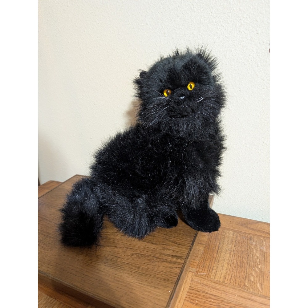 Bocchetta Black Persian Cat Onyx. BOCCHETTA 12" plush Kitty Black Cat Salem